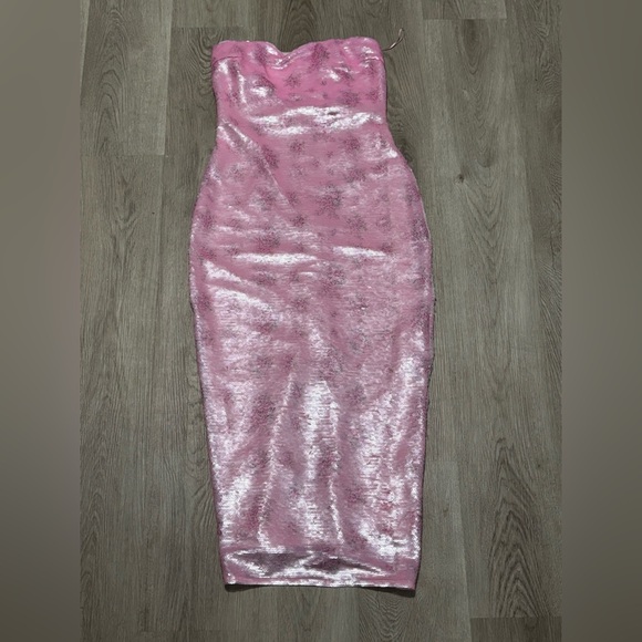 LoveShackFancy Strapless Pink Floral Dress - Picture 6 of 11